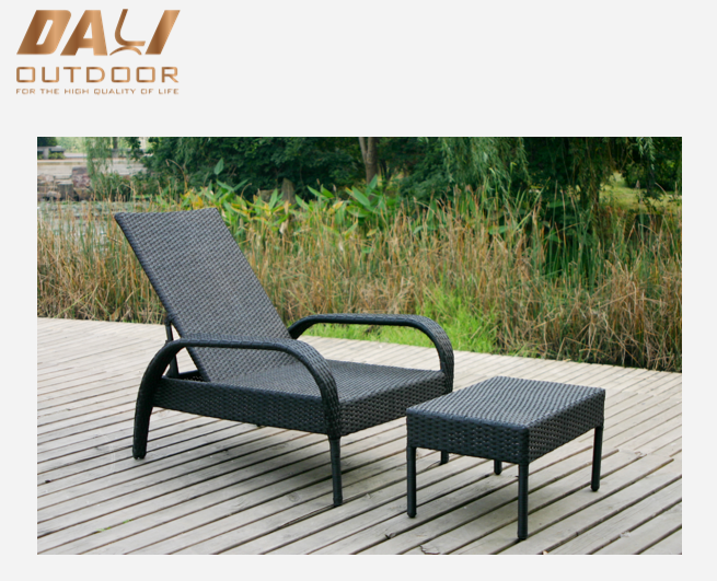 Scaun de lounge pentru exterior din răchită din rattan