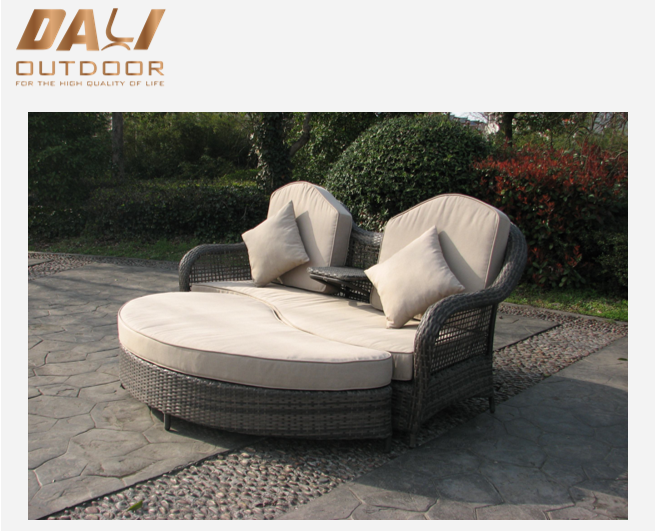 Set de șezlonguri din 2 bucăți din PE ratan și răchită pentru patio
