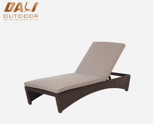 Cadru de pat de zi de exterior din aluminiu cu design modern, cu acoperire cu pulbere, pat pentru plajă
